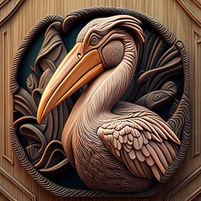 3D модель Петрос пеликан знаменитое животное (STL)